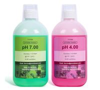 YINMIK Solution d'étalonnage du pH, Solution Tampon d'étalonnage du pH 4,00 et 7,00, Chaque Liquide d'étalonnage du pH de 500 ml pour Tous les Testeurs de pH, Kit Solution Tampon d'étalonnage du pH
