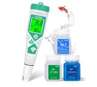 YINMIK Testeur de pH et de Salinité Pour Aquarium, YINMIK Testeur de Conductivité et de TDS, Conductimètre Numérique, pH et TDS Pour Bassin à Koï, Aquarium de Récifs Coralliens, Hydroponie