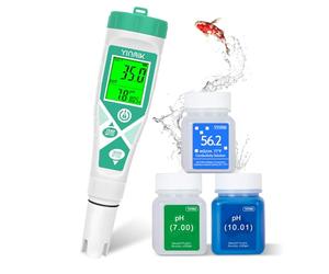 YINMIK Testeur de pH et de Salinité Pour Aquarium, YINMIK Testeur de Conductivité et de TDS, Conductimètre Numérique, pH et TDS Pour Bassin à Koï, Aquarium de Récifs Coralliens, Hydroponie