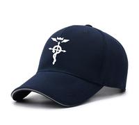 Yinova Casquette de Baseball Fullmet-al Alchemi-st, Casquette de Baseball Confortable, Athlétique et Durable, Casquette de Running Plein Aire et Les Loisirs, Baseball(Navy Blue)