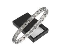 YINOX Bracelet de cheville magnétique en titane pur pour homme et femme, contient 23 aimants, longueur 24 cm, convient comme cadeau