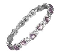 YINOX bracelet en acier inoxydable super magnétique pour les femmes, bracelet pour femmes en forme de cœur, bracelet magnétique, Boîte cadeau (C)