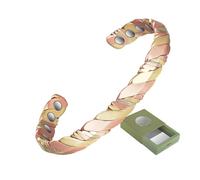 YINOX Bracelet en cuivre magnétique super puissant pour hommes et femmes, bracelet classique indien en cuivre, avec 8 aimants NdFeB et boîte cadeau de haute qualité (6,5 pouces)
