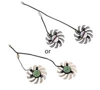 Yintiod Lot de 2 ventilateurs de carte graphique FD7010H12S 0,35 A 4 broches pour carte graphique MSI GTX
