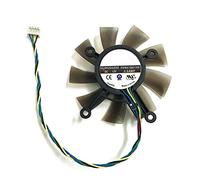 Yintiod Refroidisseur de carte graphique - 75 mm - FD8015u12s DC12V - 0,5 amp - 4 broches - Pour carte graphique asus GTX 560 gtx550ti hd7850