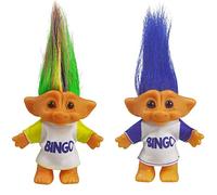 Yintlilocn Lot de 2 poupées trolls vintage de 9,9 cm, poupées Lucky Trolls