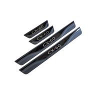 Yintmi 4 Pièces Protecteur De Seuil De Porte De Voiture pour Cx-5 Cx-4 Cx-60 Cx-30, Plaques De Protection en Plastique Pédale De Bienvenue, Accessoire De Décoration De Style (Noir,CX-60)