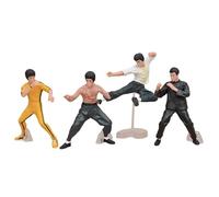 YINTMI pour Quatre Figurines De Bruce Lee, Poupée De Personnage D'anime, Statue De Modèles D'anime, Figurine d'action en PVC, Ornements De Collection De Décoration De, Adaptés Aux 14 Ans Et Plus