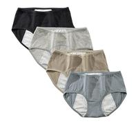 Yintry Culottes de Période Menstruelle en Coton pour Filles Micro Mesh Menstruation Slips Règles pour Femmes Post-Partum sous-vêtements(Lot de 4) (S, Style3)