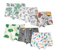 Yintry Lot de 6 Boxers en Coton Doux à Motif Dinosaure pour Petits Enfants de 2 à 9 Ans