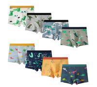Yintry Lot de 8 Boxers en Coton Doux à Motif Dinosaure pour Petits Enfants de 2 à 12 Ans