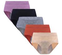 Yintry période sous-vêtements pour Femmes Taille Moyenne Culotte menstruelle Slip étanche pour Flux de lumière 5 pièces (Utiliser avec Un Tampon)
