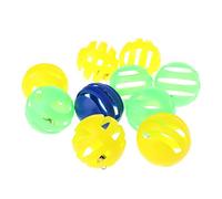 Yinuneronsty Jouets en Plastique d'animal Familier 10pcs / Lot avec Le Petit Jouet De Boule De Diamètre 3.5cm De Cloche pour des Chats