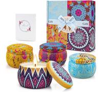 Yinuo Candle Bougie Parfumées Ensemble Cadeau, Coffret Bougie, Cadeau Femme, Personnalisé Maitresse, 4 x 5,65 Oz Durée pour L'aromathérapie Mariage Bath Yoga de Fête des Mères