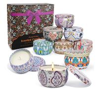 YINUO LIGHT Cadeau Bougie Parfumées, 9 * 70g Bougies en Cire De Soja Naturel, Cadeaus de Soulagement du Stress pour Femmes, Cadeau pour Anniversaire, Fête des Mères, Bain, Yoga