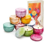 Yinuo Mirror Bougie Parfumées Ensemble, Coffret Cadeau Femme, Personnalisé Maitresse, 8 * 2,5 Oz Pour L'aromathérapie Mariage Bath Yoga Fête des Mères