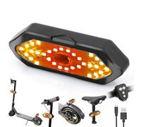 Yinuohua Indicateur pour Trottinette Électrique, Signal de Direction pour Vélo avec Télécommande USB Rechargeable, Lumière Arrière Réglable à 180° Compatible avec MaxG30/Ninebot Série, Lumière