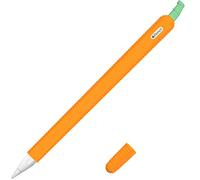 YINVA Étui compatible avec Apple Pencil 2ème génération, mignon corn Grip manchon accessoires compatible avec iPad Pencil 2 Gen avec capuchon de protection (Or)