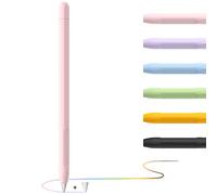 YINVA Étui de protection pour Apple Pencil - En silicone - Belle poignée souple - Avec capuchon de chargement et étui de protection pour stylo - 1ère génération - Rose