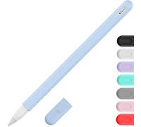 YINVA Housse compatible avec Apple Pencil Pro/2ème génération, étui de protection compatible avec iPad Pencil 2 Gen avec capuchon de pointe (bleu)