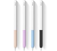 Yinva Lot de 4 coques en silicone de qualité supérieure pour stylet Apple 2ème génération (rose, violet, bleu, noir)