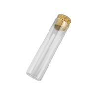 Yinxi Tubes à essai en Verre Transparent, 5 pièces, diamètre 20/25/30mm, Longueur 100/120/150/200mm, Tube à essai à Fond Plat avec liège (Size : 25x200mm)