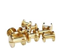 Yinxi Vis Chicago en Laiton Massif, 10 pièces, Rivets à Clous pour Album Photo, Goujons artisanaux en Cuir, Attaches de Portefeuille de Ceinture, Capuchon de 10mm (Size : 10mm x 10mm)