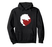 Yinyang, philosophie Chinoise, Loup Rouge et Blanc Sweat à Capuche