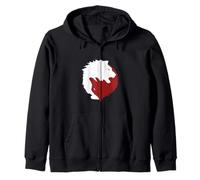 Yinyang, philosophie Chinoise, Loup Rouge et Blanc Sweat à Capuche