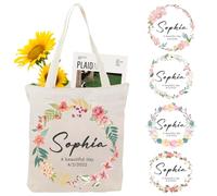 YINYIFANS Sac En Toile Personnalisé Pour La Fête Des Mères,Sac Coton Cabas Réutilisable, Pour Maman,Demoiselles D'honneur,Amis,Cadeaux Pour Le Développement De L'esprit D'équipe (Style A)