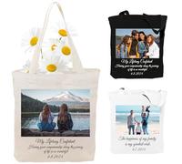 YINYIFANS Sac En Toile Personnalisé Pour La Fête Des Mères,Sac Coton Cabas Réutilisable,Pour Maman,Demoiselles D'honneur,Amis,Cadeaux Pour Le Développement De L'esprit D'équipe (Style C)