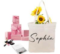 YINYIFANS Sac En Toile Personnalisé Pour La Fête Des Mères,Sac Coton Cabas Réutilisable, Pour Maman,Demoiselles D'honneur,Amis,Cadeaux Pour Le Développement De L'esprit D'équipe (Style B)