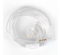 Yinyoo 200cm Câble Ecouteurs en OFC Argenté 5N Cable Jack 3,5mm TFZ 2 Pin Cable audio avec micro pour Ecouteurs CCZ Melody/BC01-PRO/DC02/Coffee Bean, KBEAR KS1/KS2