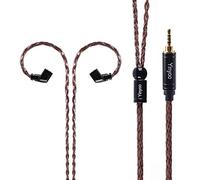 Yinyoo 8Core Pure Câble d'écouteur en cuivre amélioré, fil de remplacement pour écouteurs de remplacement 2PIN marron 2,5 mm pour KZ ZSN ZS10 Pro ZSX AS16 CCA CA4 C12 TRN BA5