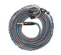 Yinyoo Câble casque 2M, câble de remplacement QDC détachable pour KBEAR Storm/KZ ZSN PRO X/ZSX/ZS10 PRO/ZS10 PRO X/EDX PRO/CCA C10 Pro/CRA/CA16 PRO (QDC, 3,5 mm, marron-bleu)