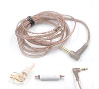 Yinyoo Câble de rechange avec microphone CPIN pour ZSN/ZS10 Pro/AS16/AS12/ZSX/ZAX/ASF/ASX/DQ6/AST/ZAS/EDX Pro/ZEX (Cpins avec micro, noir)