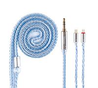 Yinyoo Câble d'écouteurs plaqué argent à 16 fils, 2 broches, amovible, câble d'écouteurs de rechange de 3,5 mm pour KZ ZST AS10 TRN V80 V90 CCA C10 C16