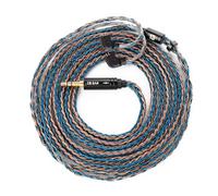 Yinyoo Câble pour écouteurs de 2 mètres, câble de remplacement TFZ de 2 m pour KBEAR KS1/KS2/Lark/Robin/Rosefinch/CCZ Melody/Coffee bean/Warrior/Emerald iems (TFZ, 3,5 mm, marron-bleu)