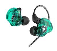 Yinyoo CCZ Melody Écouteurs Intra-Auriculaires filaires sans Microphone IEM HiFi Bass avec 1DD 1BA, câble OFC 4N pour Musiciens, chanteurs, batteurs, sur scène, Studio (sans Micro, Cyan)