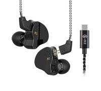 Yinyoo CCZ Melody in Ear Monitors Hybrid 1BA 1DD Écouteurs HiFi, Écouteurs Intra-Auriculaires IFilaire IEM avec câble 4N OFC pour Téléphone Portable (Noir, sans Micro Type-C)