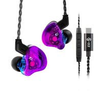 Yinyoo CCZ Melody USB-C in-Ear-Monitors Hybrid 1BA 1DD HiFi Écouteur Basses Profondes léger Écouteur Intra-auriculaire IEM avec câble 4N OFC pour Musicien/Batteur(Violet Bleu, avec Micro USB-C)