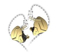 Yinyoo Écouteurs Intra-Auriculaires KZ ZSN Pro X Hybrid Dynamic Driver équilibré Écouteurs à Armature équilibrée Double Pilote 1DD 1BA Basses Profondes Son stéréo Ergonomique (sans Micro, doré)