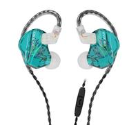 Yinyoo KBEAR 1DD Écouteurs filaires professionnels filaires IEM avec son cristallin, prise 3,5 mm pour musicien, chanteur, musique (vert clair, avec micro)