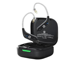 Yinyoo KBEAR BT15 Pro Bluetooth 5.4 Module sans Fil avec Crochet d'oreille pour Le Sport HiFi Large compatibilité Câble d'écouteurs pour KZ ZS10 Pro/EDX Pro/ZSN Pro/ZST (Noir, 2 Broches de 0,78 mm)