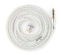 Yinyoo KBEAR IEM Câble plaqué argent OFC 5N, câble 2 Pins 120 cm pour écouteurs intra-auriculaires HiFi, prise jack 4,4 mm