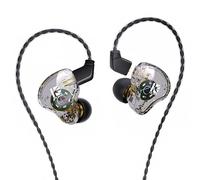 Yinyoo KBEAR KS1 Écouteurs filaires Excellent Casque de Basse, Son avec Puissance IEM Haute résolution, Casque Intra-auriculaire Compatible avec Android Phone PC (sans Micro, Transparent)