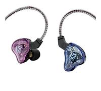Yinyoo Kbear KS2 Écouteurs Intra-Auriculaires HiFi Jack 3,5mm IEM Gaming 1BA 1DD Ecouteur Filaire Casque antibruit Câble Amovible Oreillettes pour Scène de Batteur/Singer (avec Micro, Violet)