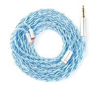Yinyoo KBEAR Palm Thunder Câble d'écouteurs de 120 cm Prise Jack 3.5mm 4 Brins 2PIN Tressage Litz Coaxial Plaqué argent OCC pour IEM KZ ZST, ZS10 PRO, AS16 PRO, EDX PRO/CCZ Melody