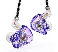 keephifi KBEAR Storm Écouteurs filaires Intra-Auriculaires pour Musiciens, chanteurs, audiophiles, in Ear Monitor 10 mm Magnétiques puissants Pilotes dynamiques 1DD Gaming IEM (Violet, sans Micro)