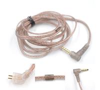 YINYOO KZ Câble de rechange d'origine détachable pour écouteurs BPIN zst/zsr/ed12/es3/es4/zs10/as06/as10/ba10/zstx/edx (Bbroches sans micro, noir)